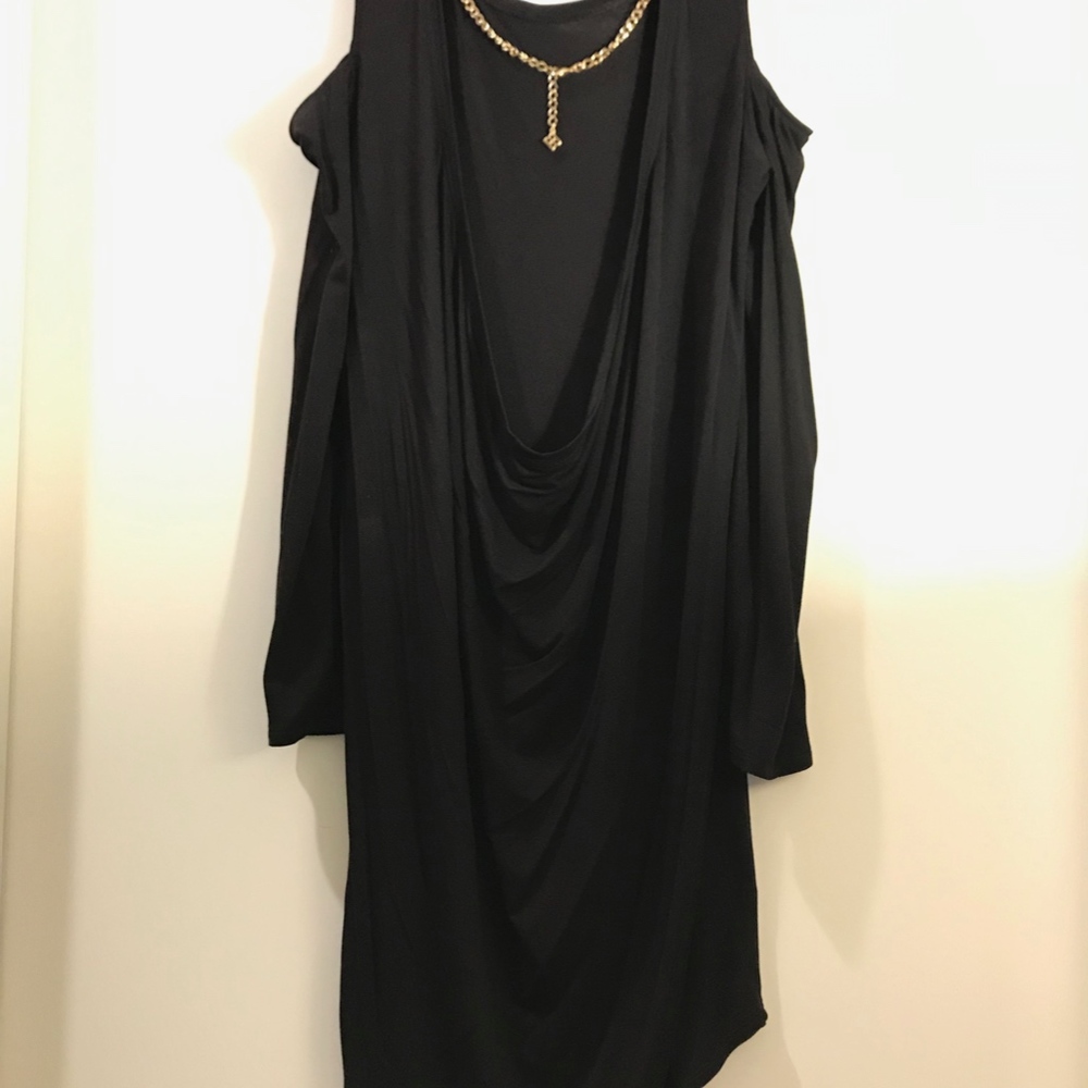 BCBG Bailey Cold-Shoulder Little Black Dress